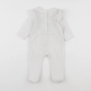 Vertbaudet - pyjama velours blanc - 6 mois