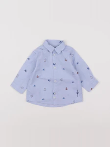 Jacadi - chemise bleu - 6 mois