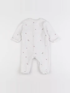 Vertbaudet - pyjama velours blanc - 3 mois