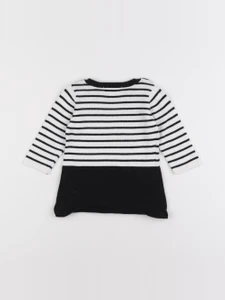 Vertbaudet - robe blanc, noir - 6 mois