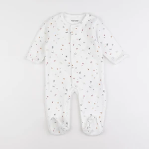 Vertbaudet - pyjama velours blanc - 6 mois