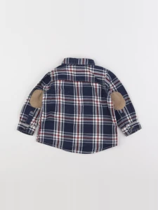 H&M - chemise bleu, rouge - 3/6 mois