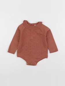 Vertbaudet - combinaison marron - 9 mois