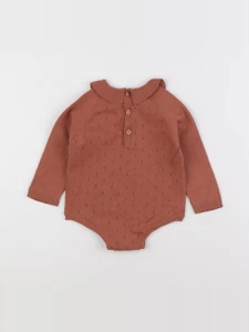 Vertbaudet - combinaison marron - 9 mois