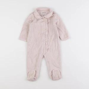 Vertbaudet - pyjama velours rose - 9 mois