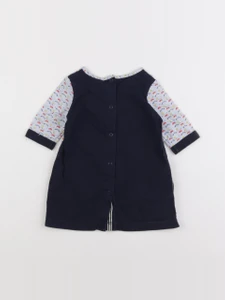Petit Bateau - robe bleu - 6 mois