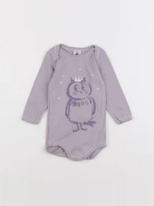 Petit Bateau - body violet - 6 mois