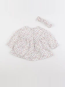 Vertbaudet - robe blanc - 9 mois