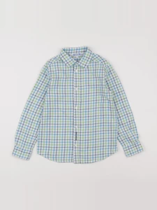 Jacadi - chemise blanc, bleu, vert - 8 ans