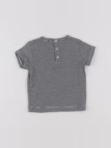 Petit Bateau - tee-shirt bleu - 6 mois