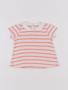 Petit Bateau - tee-shirt rose - 12 mois