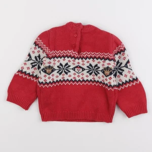 Vertbaudet - pull rouge - 6 mois