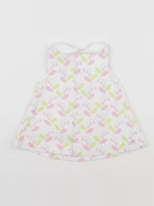 Jacadi - robe blanc, rose - 3 mois