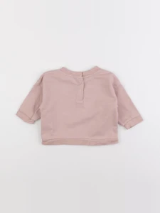 Vertbaudet - sweat rose - 9 mois