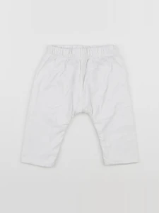 Petit Bateau - pantalon blanc - 3 mois