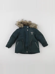 Vertbaudet - manteau doublure amovible vert - 2 ans