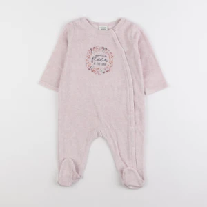 Tape à l'oeil - pyjama velours rose - 6 mois