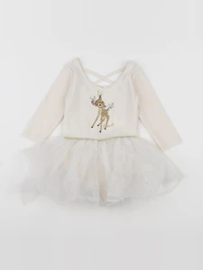 H&M - robe beige, or - 2/4 ans