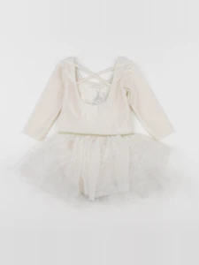 H&M - robe beige, or - 2/4 ans
