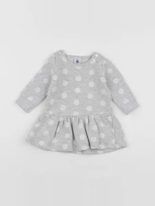 Petit Bateau - robe gris - 6 mois
