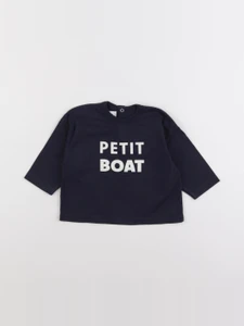 Petit Bateau - tee-shirt bleu - 6 mois