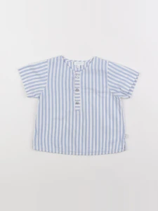 Jacadi - blouse bleu - 12 mois
