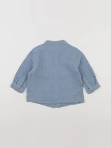 Boutchou - chemise bleu - 9 mois
