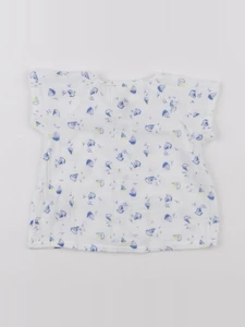 Petit Bateau - chemise bleu - 3 mois
