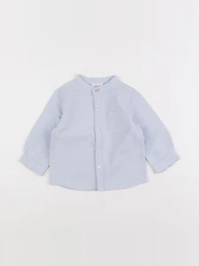 Boutchou - chemise bleu - 12 mois