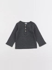 H&M - tee-shirt gris - 3/6 mois