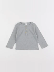 H&M - tee-shirt gris - 3/6 mois
