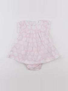 Jacadi - robe blanc, rose - 3 mois