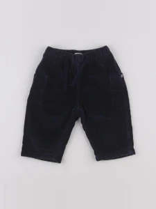 Petit Bateau - pantalon doublé bleu - 6 mois