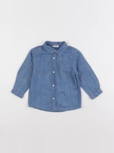 Boutchou - chemise bleu - 18 mois