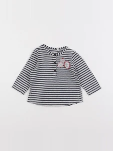 IKKS - tee-shirt bleu, gris - 6 mois