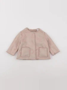 Zara - veste doublé beige - 6/9 mois