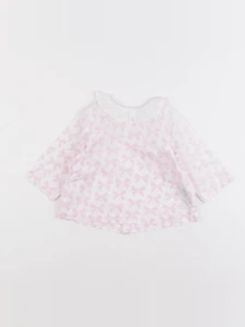 Jacadi - blouse blanc, rose - 6 mois