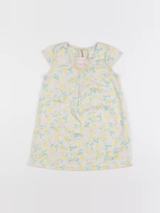 Carrément Beau - robe jaune, rose - 18 mois