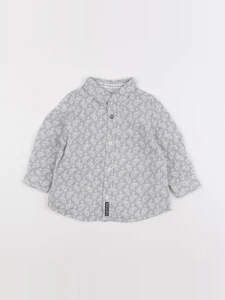 IKKS - chemise gris, bleu - 12 mois