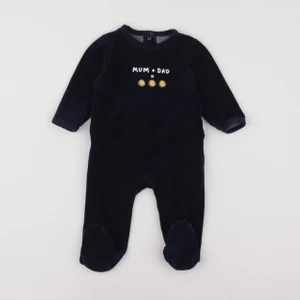 Vertbaudet - pyjama velours bleu - 9 mois