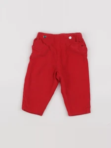 Jacadi - pantalon doublé rouge - 6 mois
