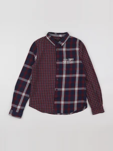 IKKS - chemise bleu, rouge - 10 ans