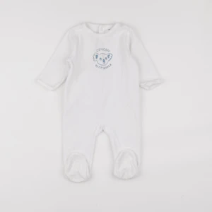 Vertbaudet - pyjama velours blanc, bleu - 9 mois