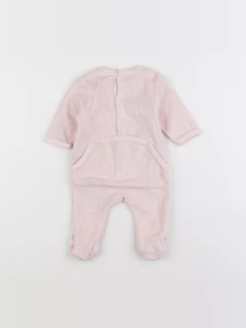 Vertbaudet - pyjama velours rose - 1 mois