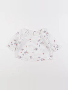 GAP - blouse blanc, rose - 0/3 mois
