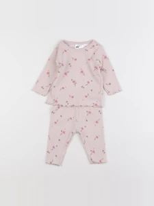 H&M - pyjama coton rose - 1 mois