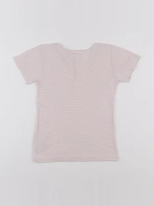 Petit Bateau - maillot de corps blanc, rose - 10 ans