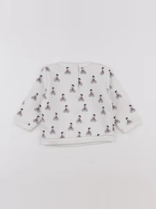 Boutchou - sweat blanc, bleu - 12 mois