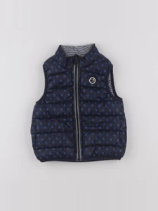 Petit Bateau - doudoune réversible bleu - 12 mois