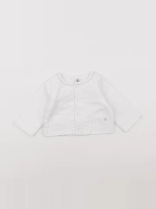 Petit Bateau - sweat blanc - 3 mois